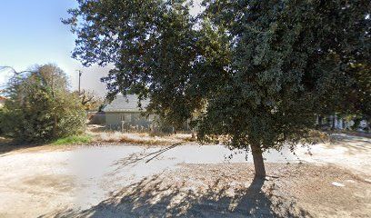 Fresno, CA home bought by Varo as-is: street with a large tree and a bare dirt front yard